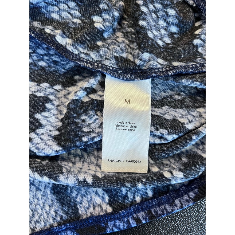 DANIELLE BERNSTEIN Who Wore What Blue Snake Print Long Sleeve Mini Dress Size M - Picture 7 of 8